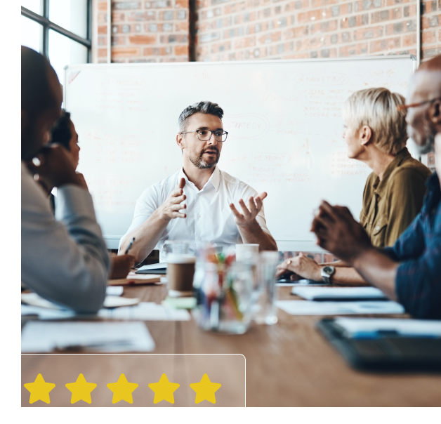 businessman leading a meeting in the boardroom_481832843